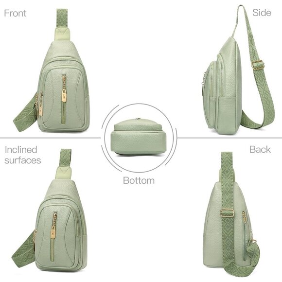 Leather Sling Bag Women Anti Theft Travel Purse for Casual and Daily Use - Picture 5 of 6